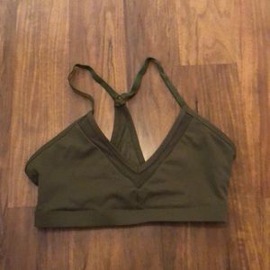 green sports bra